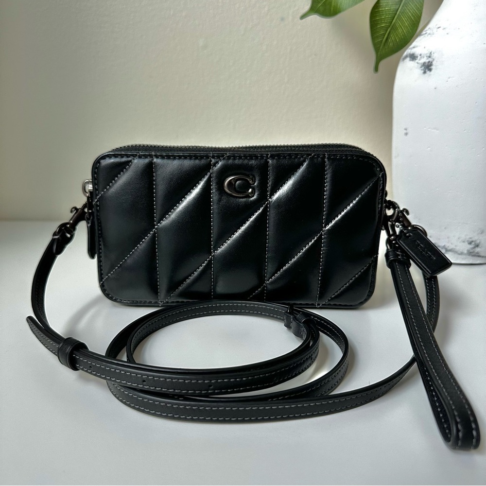 Authentic COACH Black Kira Crossbody with Pillow Quilting